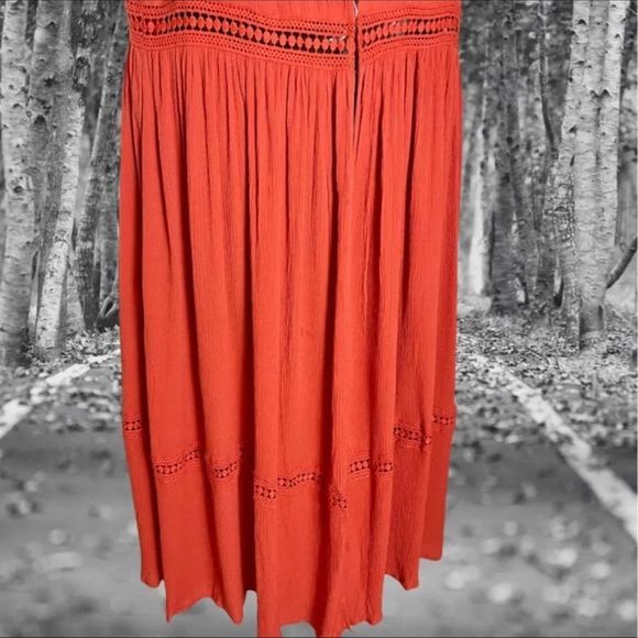 TORRID ORANGE GAUZE CROCHET DUSTER KIMONO Size 2 2XL 18/20 & 0 Large 12 NWT - Picture 8 of 12